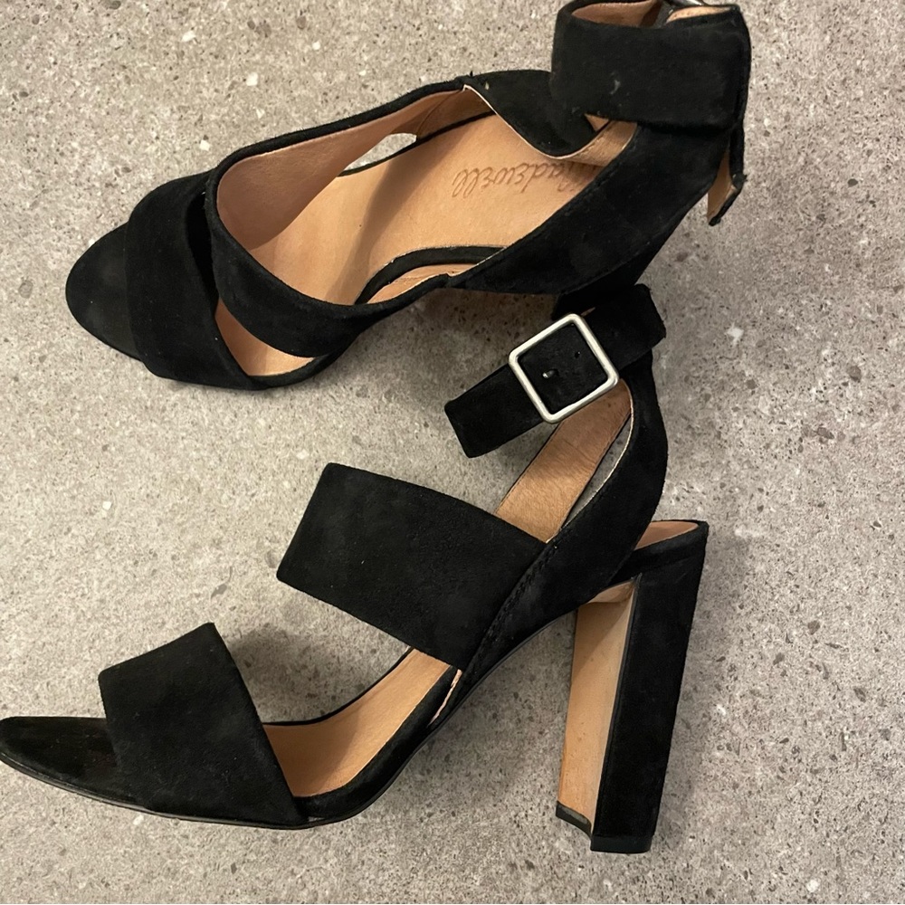 Madewell Black Suede Heels